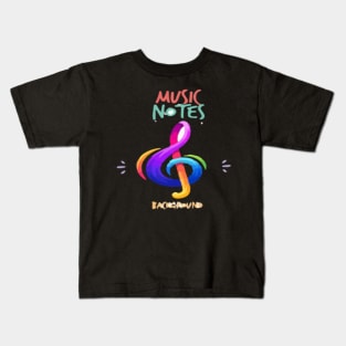 Music Sticker (Music Notes) Kids T-Shirt